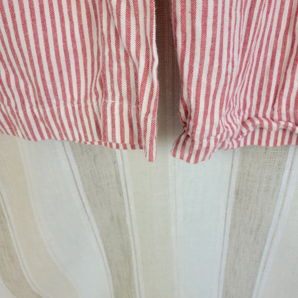Gap Body 100% Cotton Pull on Pants Striped Size Small Pajamas Pockets Red White - Picture 3 of 11